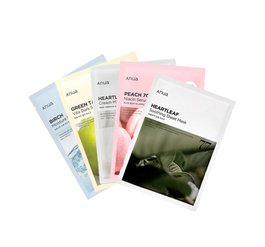 Bundle: Anua Face Mask Pack (5pcs)